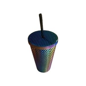 Starbucks Oil Slick Rainbow Studded Tumbler 16oz. Grande Cold Cup Fall 2023 NWT